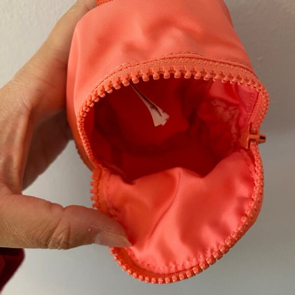 Lululemon City Adventurer Nano Backpack Coral Pink Running Zipper Mini Bag - Picture 7 of 9